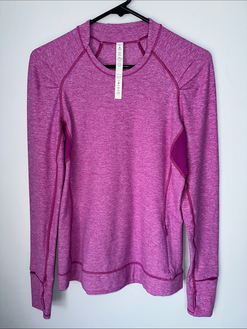 lululemon athletica Heathered Magenta Long-Sleeve Crew
